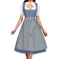 thumbnail image 7 of NMMUED Dirndl Dresses Women 2pcs Oktoberfest Outfits Women October Festival Costume for Women Traditional Oktoberfest Costume German Outfit Women, Blue L, 7 of 7