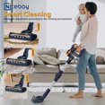 thumbnail image 3 of WHALL® Cordless Vaccum Cleaner, 25Kpa Super Suction 280W High-Speed Brushless Motor Cordless Stick Vacuum, Detachable Battery Up to 55min Runtime, 3 of 6
