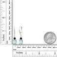 thumbnail image 2 of Gem Stone King 925 Sterling Silver Sky Blue Simulated Aquamarine Black Onyx and White Topaz Dangle Earrings for Women (5.26 Cttw, Gemstone Birthstone, Octagon 9X7MM), 2 of 4