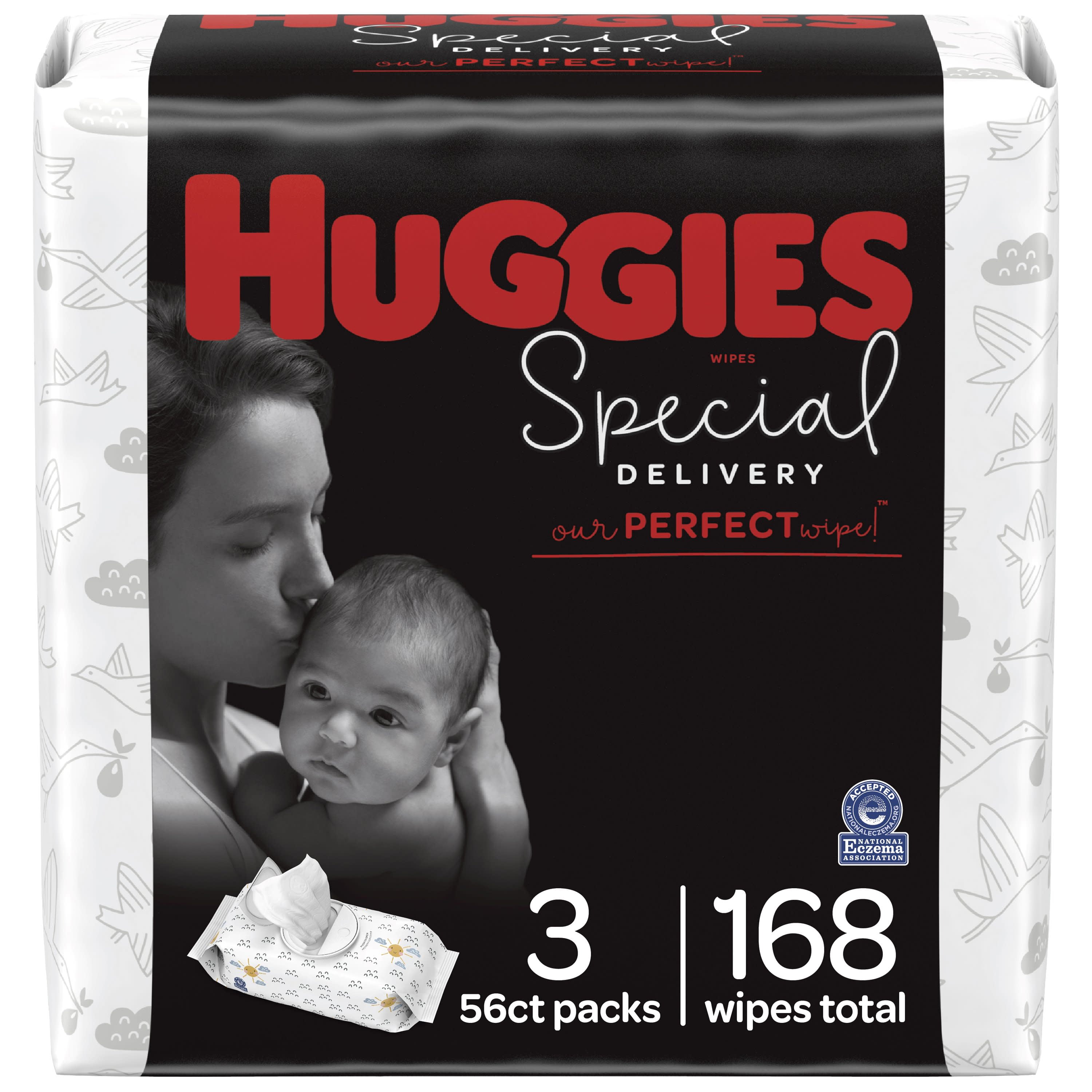 Huggies Special Delivery Hypoallergenic Baby Wipes, Unscented, 3 Packs