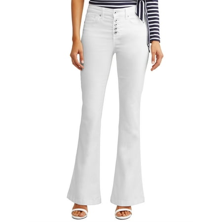 - Melisa High Waist Stretch Flare Jean Women's (White)