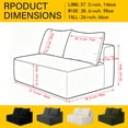 thumbnail image 4 of PAPROOS 57.5" Corduroy Cloud Couch, No Assembly Floor Sofa, Armless Loveseat Sofa with 2 Pillows, Plush Deep Seat Lounge Couch for Living Room, Bedroom, Apartment, Grey, 4 of 9