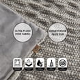 thumbnail image 3 of Inspired Home Zaira Knit Throw Extra Soft, Silk Touch 50"x60", Grey, 3 of 6