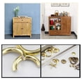 thumbnail image 2 of 6Pcs Brass Ring Pulls - Cabinet Knobs with Screws for Furniture Cabinet Drawer Dresser, 2 of 7