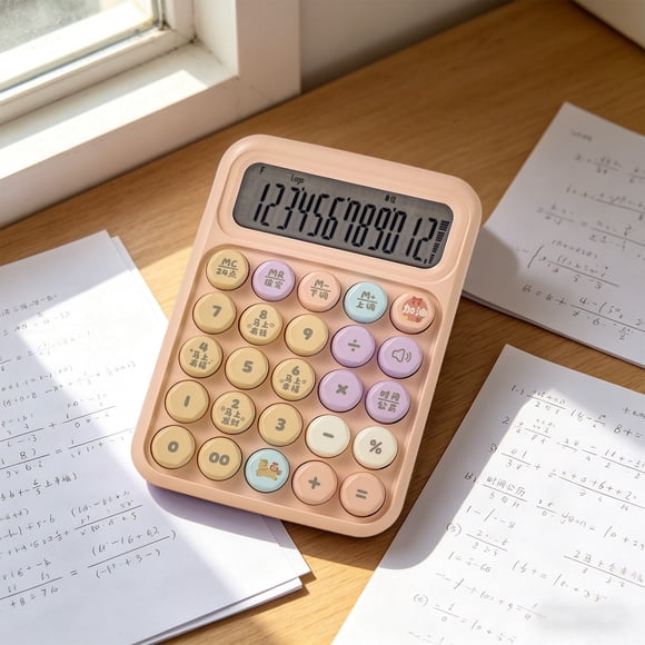 Calculatrice Vocale Élégante avec Grand Écran, Diffusion Audio Claire, Calculatrice de Bureau à Piles pour Bureau Maison Étude Comptabilité, Café, JKODE