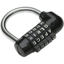 Heldig 5 Letter Combination Padlock Black - Combination Locks - Bike Lock Laptop Backpack -Perfect for Escape Rooms