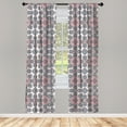 thumbnail image 2 of Ambesonne Vintage Tribal 4-Panel Curtains, Oriental Motif, 56"x84", Rose Mauve Taupe, 2 of 4