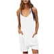 thumbnail image 2 of ICHUANYI Clearance Women's Scoop Solid Neck Sleeveless Casual Short Jumpsuit Rompers With Pockets(White, S) ICHUANYI WER2023080810052, 2 of 7