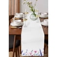 thumbnail image 2 of Watercolor Lavender Burlap Cotton Table Runner 14x72 Inches Long, Spring Blooms Botanicals Flower Farmhouse Table Runners, Outdoor Dining Tablecloths Decor for Baby Shower/Party/Wedding, 2 of 6