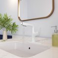 thumbnail image 3 of Single-Handle Pull-Out Sprayer Basin Faucet Deckplate included in Matte White, 3 of 8