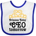 thumbnail image 3 of Inktastic Princess Today Future Ceo Tomorrow Girls Baby Bib, 3 of 4
