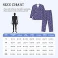 thumbnail image 2 of Salouo Lavender Flowers Print Button-Front Long Sleeve Pajama Set for Men, Soft 2Pjs Men's Long Sleeve Sleepwear -XX-Large, 2 of 7