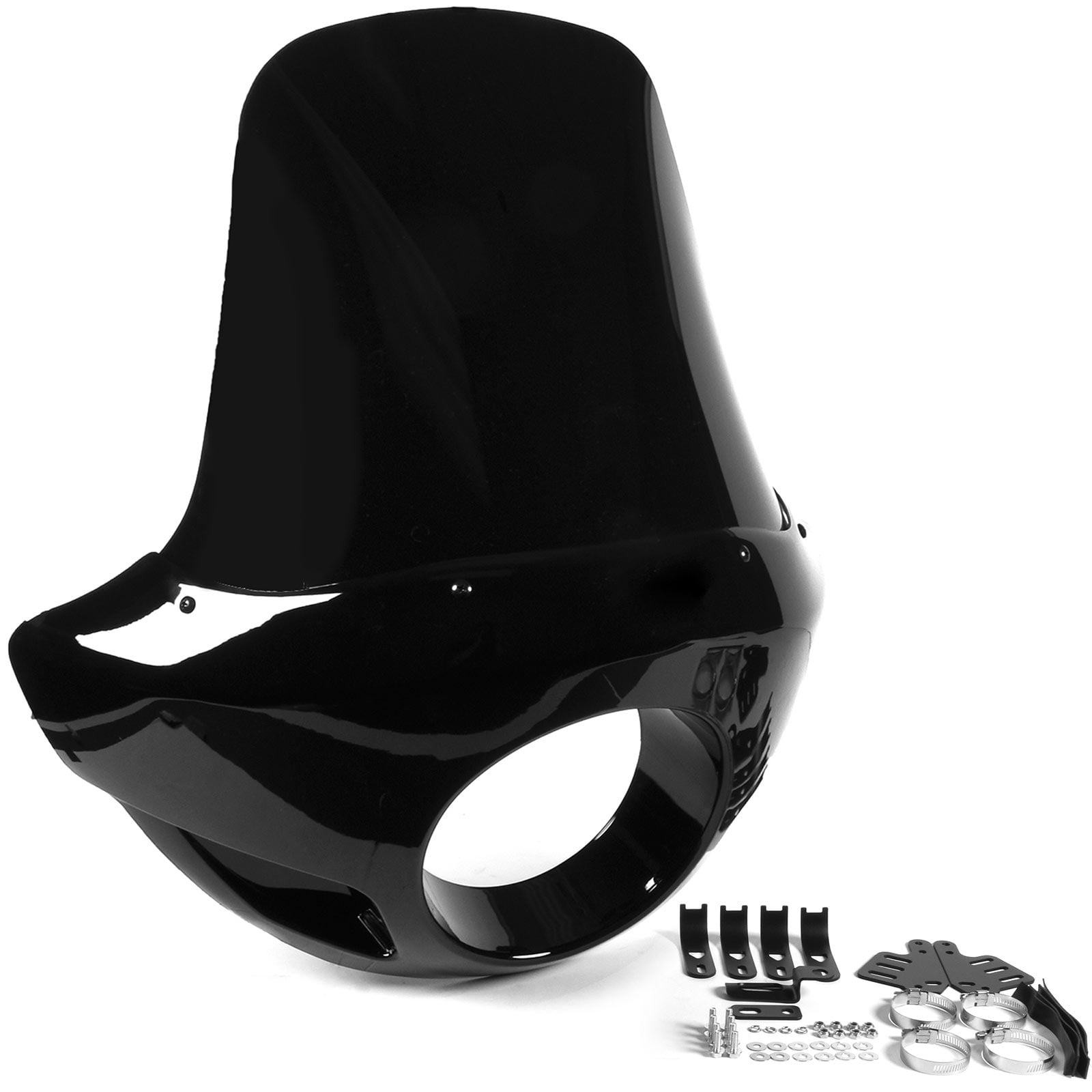 Krator 22H Universal Blackout Windshield Headlight Fairing Compatible with Harley Davidson Iron 883 2009-2020 