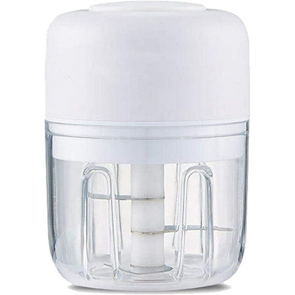 Zhuge Garlic Chopper Electric Mini USB Portable, Food Processor, Garlic Press Mincer, Grinder for Meat Vegetable, BPA Free (1cup, White)