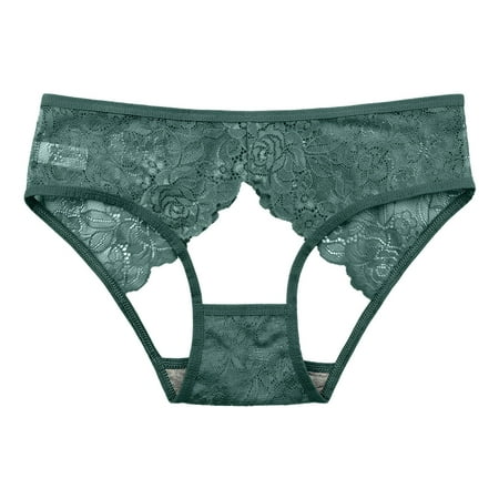 Hwmodou Women Underpants Womens Lace Breathable Lace Hollow Out And Raise Solid Color Brief Panties Boyshorts Panties For Woman