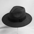 thumbnail image 3 of Women Men Straw Sun Hats Wide Brim UPF Sun Protection Pork Pie Fedora Summer Beach Hat for Holiday Outdoor Travel, 3 of 8