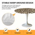 thumbnail image 6 of Leopard Print Elastic Fitted Round Table Cover Abstract Art Waterproof Outdoor Tablecloth for Holiday Party, Picnic, Patio & Dining Fits Tables Up to 45"-54", 6 of 8