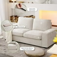 thumbnail image 3 of 88.58" Modern Sofa Loveseat for Living Room,Couches Love Seat with Wood Frame for Bedroom, Office, Apartment, Dorm, Studio /Easy, Easy to Assembly（Beige）, 3 of 6