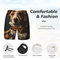 thumbnail image 3 of Yiaed Modern Cute Dog Print Mens Swim Trunks Bathing Suit Compression Liner Beach Swim Shorts Swimwear Quick Dry Zipper Pocket No-Chafing Board Short-3X-Large, 3 of 6