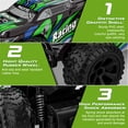 thumbnail image 7 of Allaugh High Speed RC Car, Remote Control Car Toy, 1:22 Scale 2WD off-Road RC Racing Car Truck with Headlight for 3-12Y Kids Adults (Green), 7 of 7