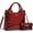 Wine Red Leopard, variant on Fashion Glossy Leopard Print Tote for Women with Purse Leather Handbags for Women with Zipper