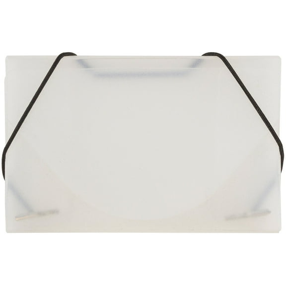 JAM Plastic Business Card Holder Case, 1/Pack, Clear Frosted