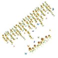thumbnail image 4 of Floral Wall Sticker Set 1 Set Peel And Stick Home Wall Décor Perfect For Interior Designers 90X30CM Removable Technology, 4 of 4