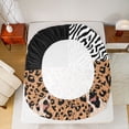 thumbnail image 5 of Homewish Animal Leopard Cheetah Print Twin Sheet Sets 3pcs,Black Brown Twin Fitted Sheet Microfiber,Abstract Plaid Zebra Print Breathable Flat Sheet,Luxury Bedroom Decor, 5 of 7