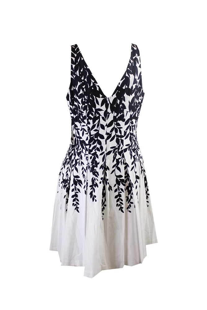 ralph lauren black and white floral dress