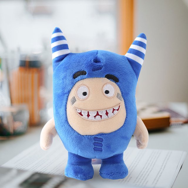 Oddbods juguetes de peluche de 18 cm mini figuritas para niños y niñas (azul)