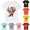 thumbnail image 2 of GERsome Boys Shirts Short Sleeve Toddler Girls Tshirts Round Neck T Shirts Cotton Basic Tees Summer Tops Unisex Kids T-Shirt Sizes 3-10 Years, 1-Pack, 2 of 4