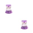 thumbnail image 2 of Kearding Cepillo para utensilios de cocina Reemplazo antideslizante Color sólido Recargable Cepillos de limpieza con dispensador de Púrpura 2Conjunto, 2 of 6