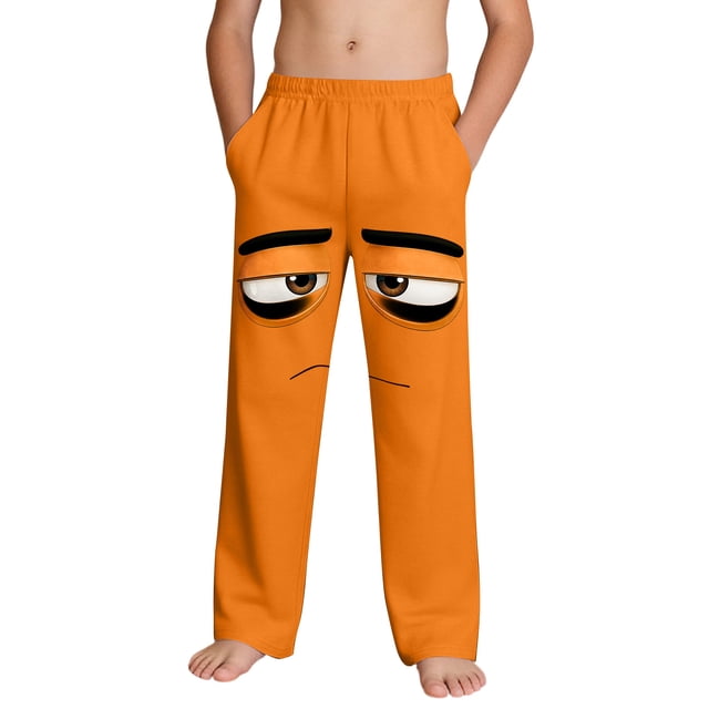 Pantalon pour Filles Imprimé Décontracté de Plage avec Poches 100 % Polyester