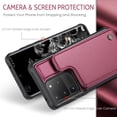 thumbnail image 2 of Feishell for Samsung Galaxy S20 Ultra Case with Card Holder, Wallet Case for Women Men with RFID Blocking, Durable PU Leather Kickstand Magnetic Clasp Shockproof Phone Case,Winered, 2 of 9