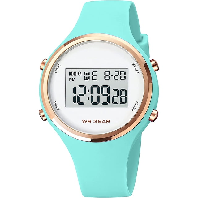 Relojes Reloj Digital para Mujer Reloj para Mujer Reloj para niños Reloj multifunción para Mujer Pulsera Digital de Silicona con Alarma luminosa Cronómetro