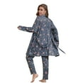 thumbnail image 4 of Sunvit-Panties Pajamas Womens 3 Piece Gray Pajama Set - Soft Stretch Satin-Like Floral Polka Dot Loungewear with Camisole, Pants & Robe, Comfy for Womens Sleeping & Home Relaxing,Size S, 4 of 4