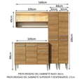 thumbnail image 3 of Cocina Integral Completa 169cm Emilly Winter Madesa 08 - Marrón Madesa GREM169008, 3 of 9