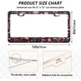 thumbnail image 3 of GZHJMY 2 Pcs License Plate Frame Valentine's Day Flower License Plate Cover Universal Aluminum US Car Tag Frame with 2 Holes and Screws for Front & Back License Plate Decorative, 3 of 7