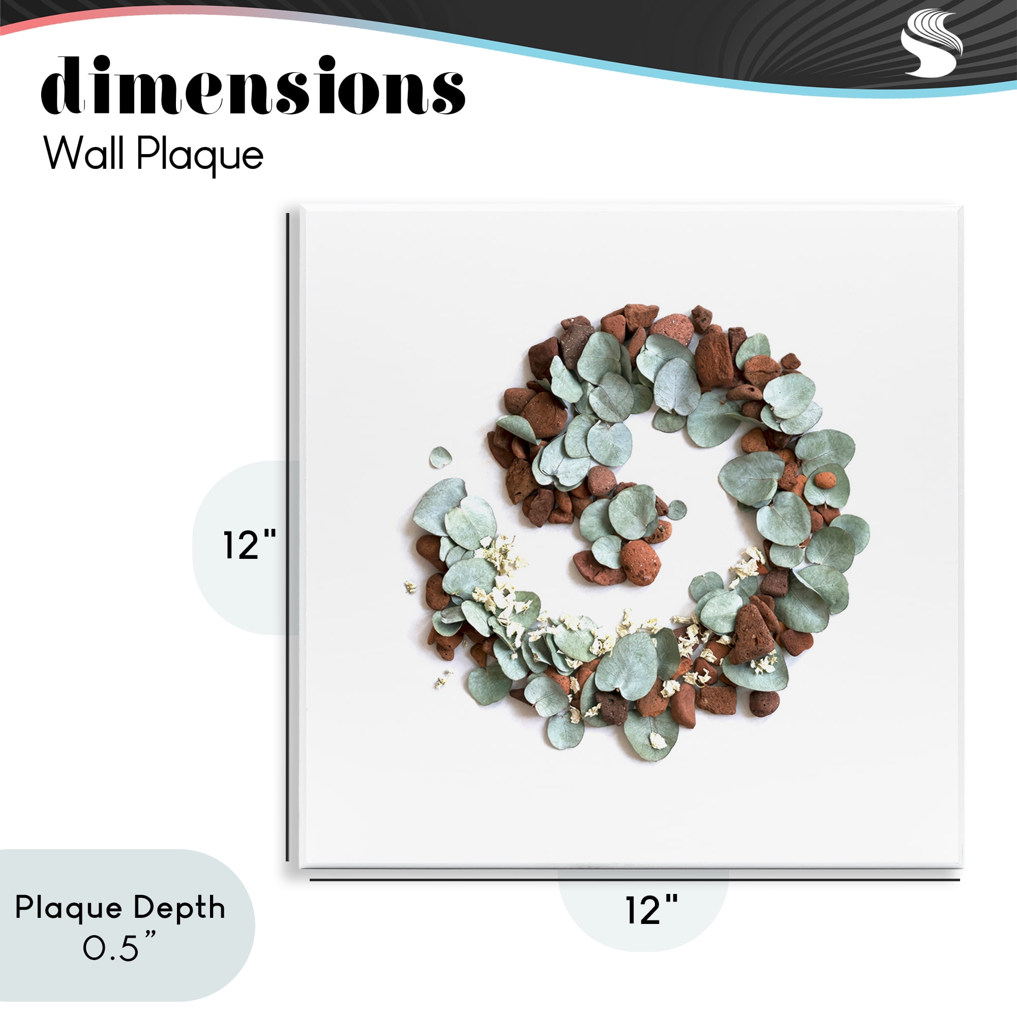 Stupell Industries Eucalyptus & Pebbles Spiral Wall Plaque Art, design by Beth Adoette