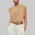 thumbnail image 3 of Women Summer Top: Basic Tee Shirts, Loose Fit Cap Sleeve Tops, Suitable for Daily and Casual Wear, 3 of 6