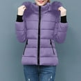 thumbnail image 6 of TKLPEHG Womens Winter Coats Quilted Thicken Warm Puffer Ski Jacket Hooded Waterproof Outdoor Comfy Down Jackets (Purple,L), 6 of 7