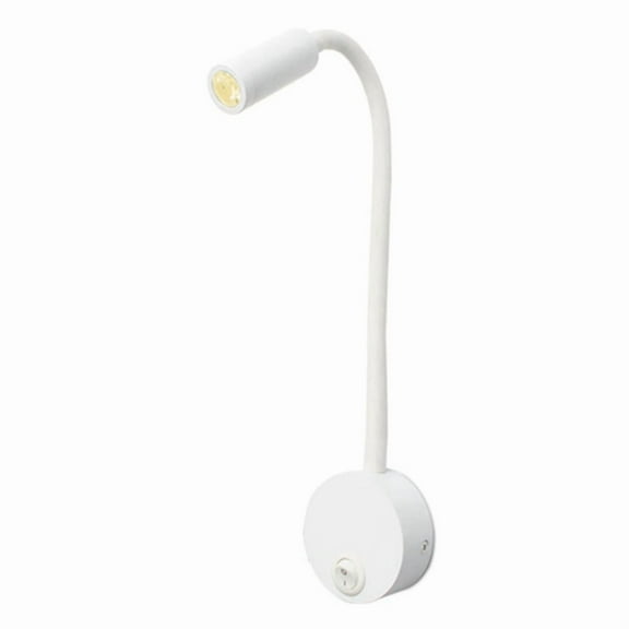 LED 3W Warm White 3000K Gooseneck Wall Lamp AC85-265V Wiring Type Bedside Lamp with Rotating Adjustable Spotlight C