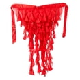 thumbnail image 4 of Pañuelo de cadera para danza del vientre para mujer, falda de cintura para danza del vientre, cinturón de cadera con borlas Rojo, 4 of 9