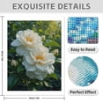 thumbnail image 3 of Diamond Art Kit for Adults, White Flowers Sunlit Garden Blossoms Diamond Painting for Adults Beginners, DIY Diamond Art Painting Kits, 5D Diamond Painting Crafts for Home Decor 12x16 Frameless, 3 of 7