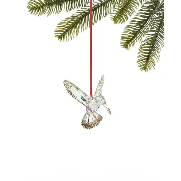Holiday Lane Glittered Bird Ornament, White