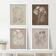 thumbnail image 2 of PixonSign&nbsp;Framed Grunge Forest Flower Bouquet Wall Art, Set of 4 Nature Wilderness Wall Prints, Botanical Floral Wall Décor, Wildflower Shadow Digital Modern Canvas Poster Set - 11"x14" White, 2 of 5