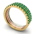 thumbnail image 2 of 1 ct Brilliant Round Cut Simulated Emerald 14k White/Rose/Yellow Gold Stackable Band SZ 6.5, 2 of 6