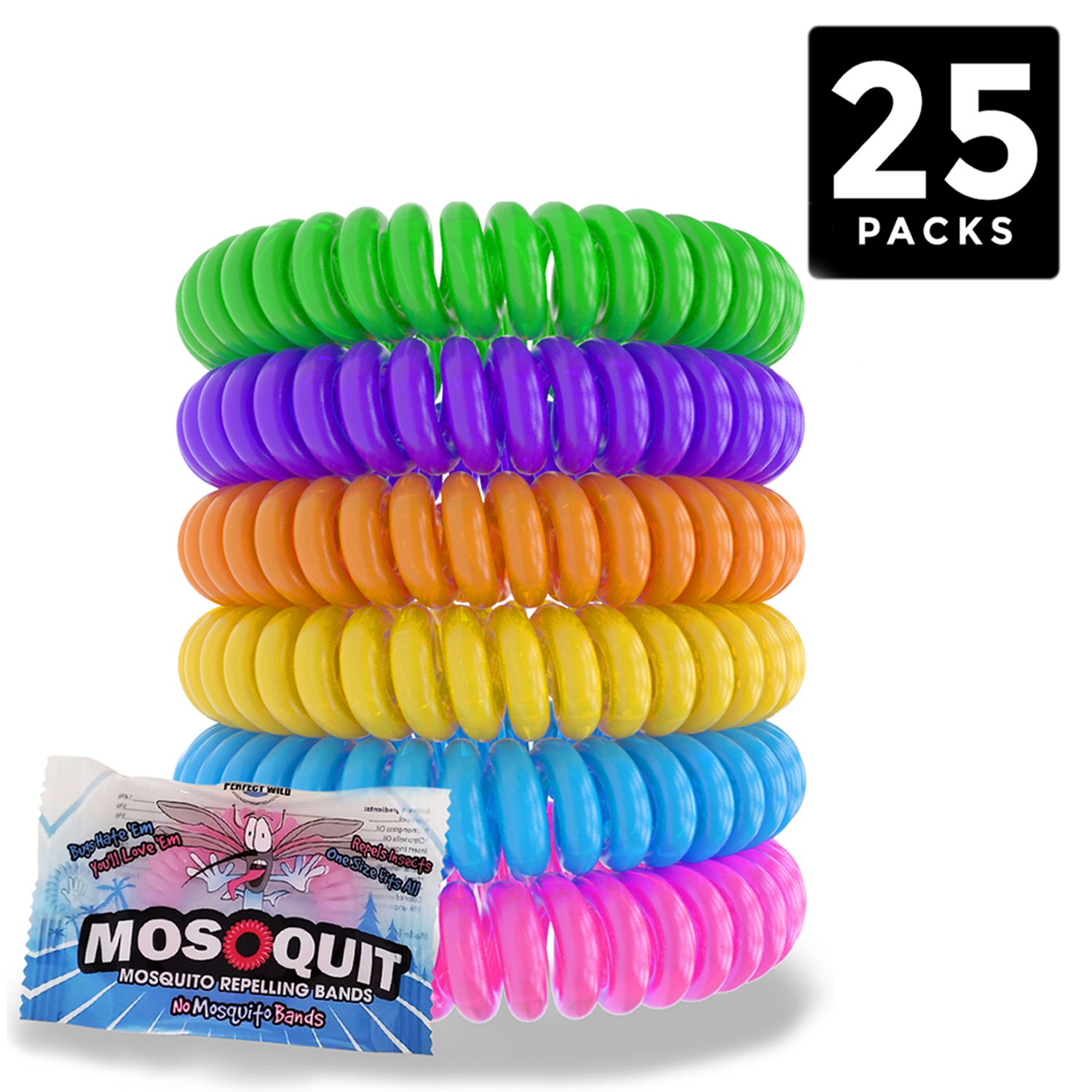 gek draaipunt Sortie ZekPro 25 Pack Mosquito Repellent Bracelet Band [INDIVIDUALLY WRAPPED]  Insect Bug - Walmart.com