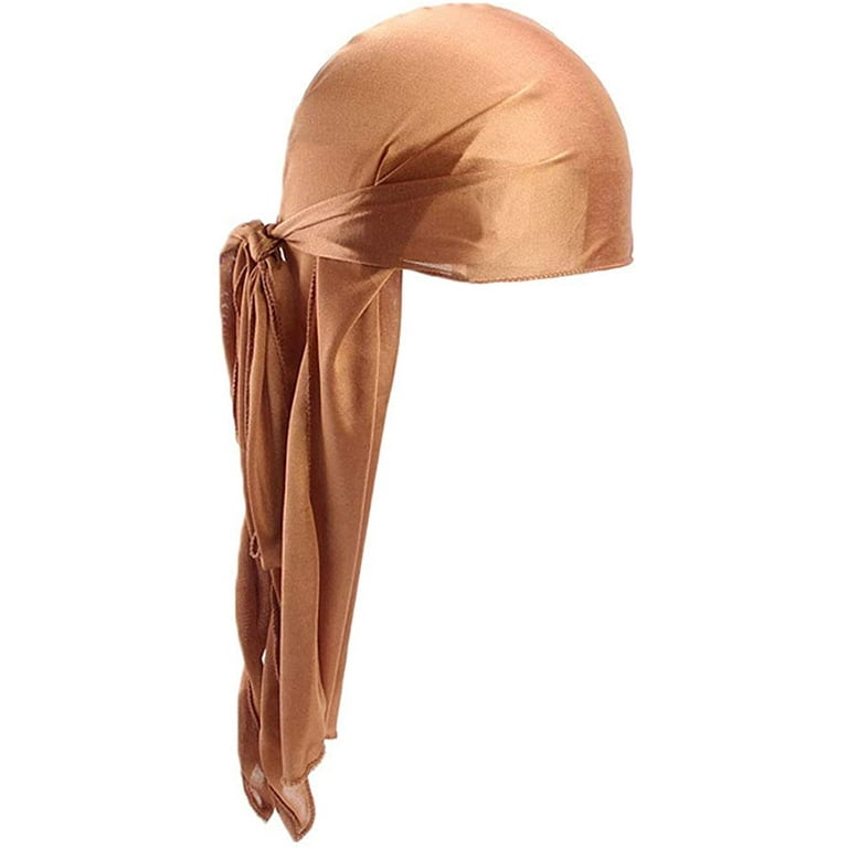 Fashion Silky Durags Turban Hat Unisex Silk Durag Headwear Bandans Headband  Hair Accessories Breathable Bandana Hat Pirate Hat