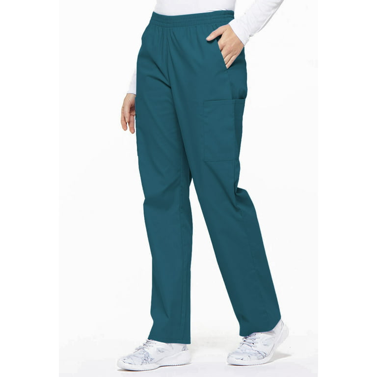 Dickies EDS Signature Scrubs Pant for Women Natural Rise Tapered Leg  Pull-On 86106, XS, Grey